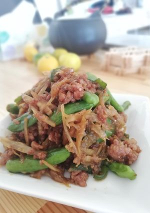 ゴボウ肉味噌（ししとう入り）-レシピのメイン写真