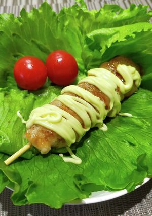 みたらし団子で作る！てりやき菜摘サンド-レシピのメイン写真