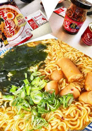 袋麺の味変●簡単スパイシーカレーラーメン-レシピのメイン写真