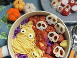 ガイコツレンコンのミートボールパスタ