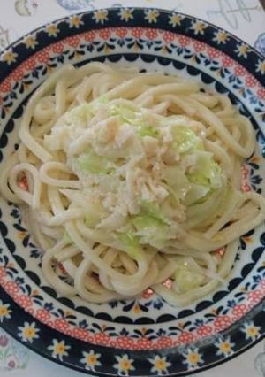 ホタテとキャベツの和風クリームうどん-レシピのメイン写真