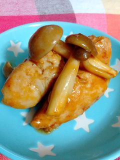 ささみとしめじのケチャップ炒め-レシピのメイン写真