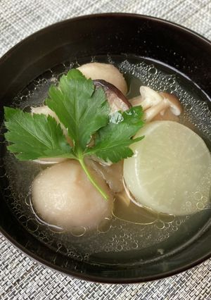 蓮根団子のお汁〜お月見に(覚え書)-レシピのメイン写真