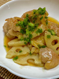 鶏肉と蓮根のカンタン酢炒め-レシピのメイン写真