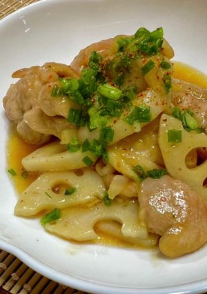 鶏肉と蓮根のカンタン酢炒め-レシピのメイン写真