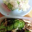 圧力鍋でささみポテサラと酢の物