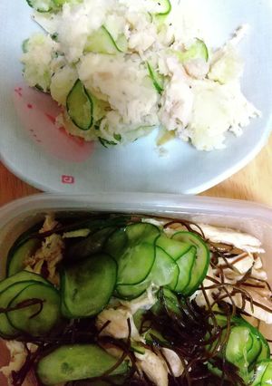 圧力鍋でささみポテサラと酢の物-レシピのメイン写真