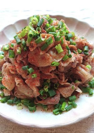 ネギたっぷり豚こまでしょうが焼き-レシピのメイン写真