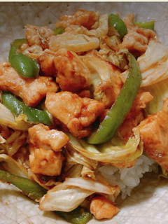 鶏むね肉のホイコーロー丼-レシピのメイン写真