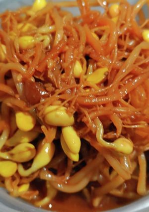 豆もやしの田楽味噌炒めが旨い！-レシピのメイン写真