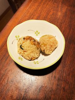 三つ葉とあさりの生姜醤油炊き込みおにぎり-レシピのメイン写真
