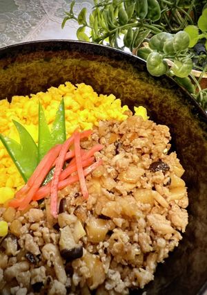そぼろ丼*筍*椎茸入り-レシピのメイン写真