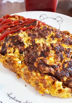 納豆消費に！納豆オムレツ-レシピのメイン写真