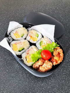 高校生弁当2022 10月9サラダ巻き-レシピのメイン写真