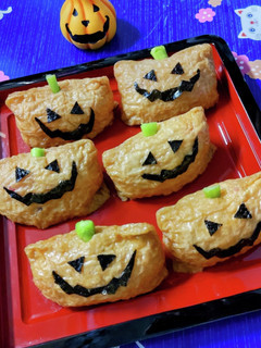 いなり寿司でハロウィン(残りご飯です)-レシピのメイン写真