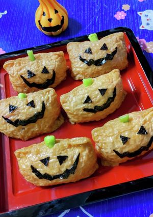 いなり寿司でハロウィン(残りご飯です)-レシピのメイン写真