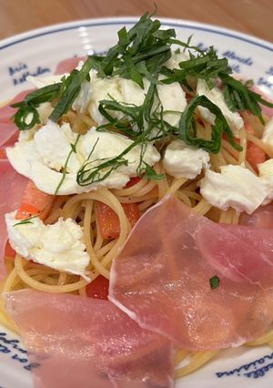 生ハムと千切りモッツァレラのパスタ-レシピのメイン写真