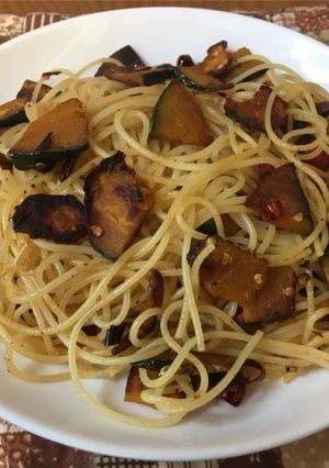スパゲティ・パンプキン・ペペロンチーノ-レシピのメイン写真