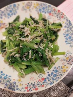 しらすと小松菜の白だし炒め-レシピのメイン写真