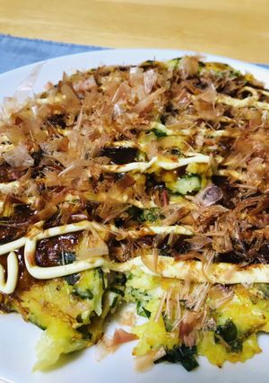 豆腐と卵でふわもち♡米粉のお好み焼き-レシピのメイン写真