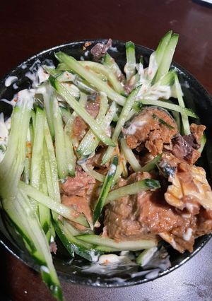 鯖味噌缶ときゅうりのおつまみ-レシピのメイン写真