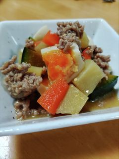 さつまいもとゆで卵のそぼろ煮-レシピのメイン写真