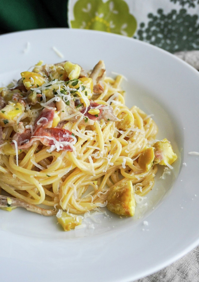 【プロの本格】栗とキノコのクリームパスタ-レシピのメイン写真