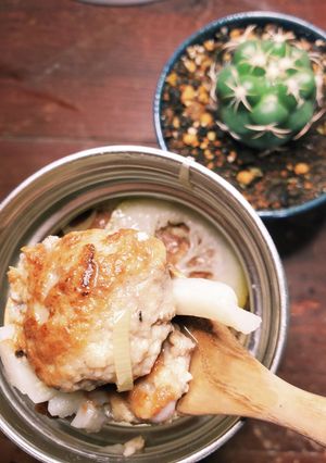 【スープ食】鹿バーグとレモンのうどん-レシピのメイン写真