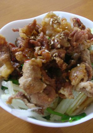 豚肉でピリ辛サラダ-レシピのメイン写真