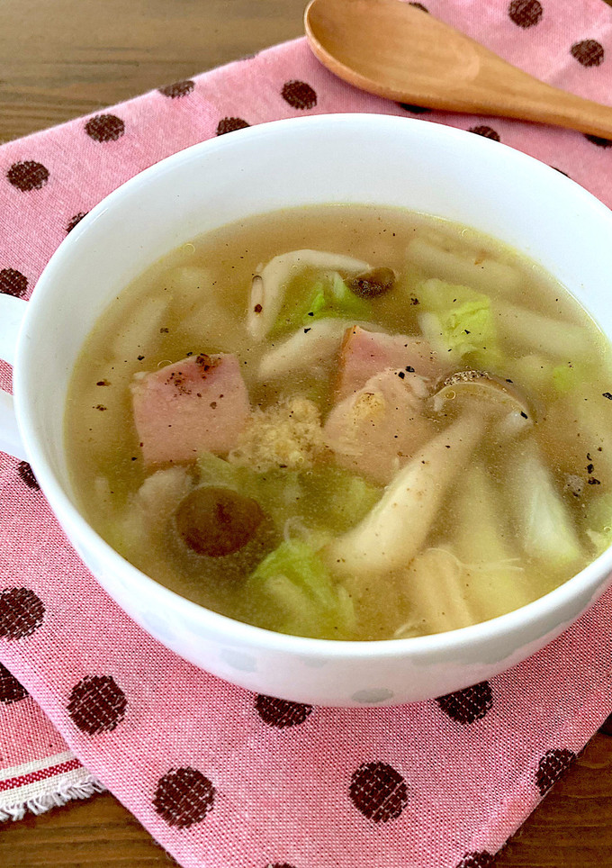 お鍋の残り野菜で『白菜ときのこのスープ』-レシピのメイン写真