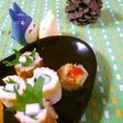 竹輪が抱っこ.。o○大根スティック