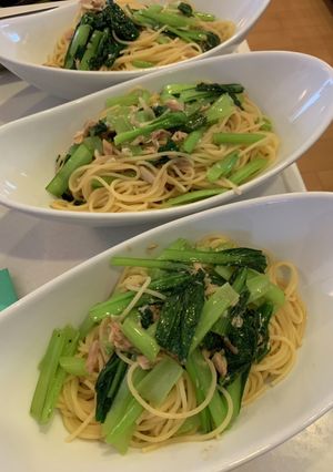 簡単　ツナ缶と小松菜のペペロンチーノ-レシピのメイン写真