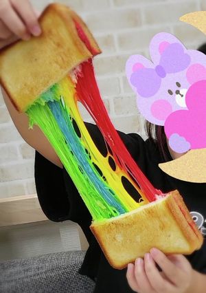 レインボーチーズサンド-レシピのメイン写真