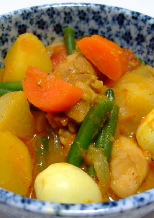 野菜と鶏肉のインド煮（給食風？）-レシピのメイン写真