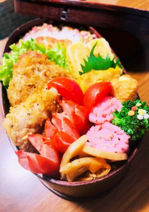 鶏肉のパン粉焼き弁当♡-レシピのメイン写真