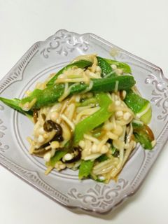 レンジで2分!オクラとえのきの塩昆布和え-レシピのメイン写真