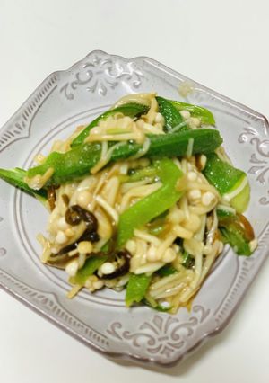 レンジで2分！オクラとえのきの塩昆布和え-レシピのメイン写真