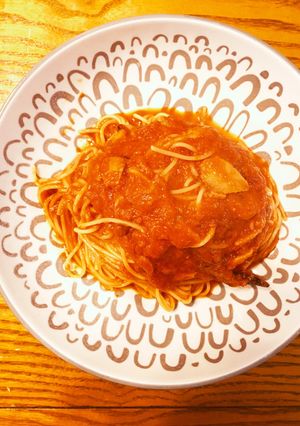 完コピ:トマトとニンニクのスパゲッティ-レシピのメイン写真