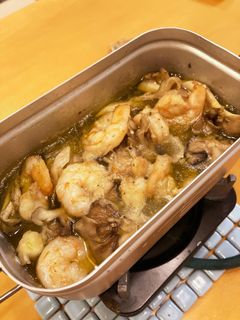 メスティンで牡蠣とエビのアヒージョ-レシピのメイン写真