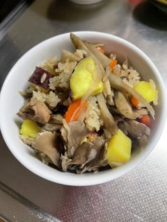 秋の五目炊き込みご飯-レシピのメイン写真