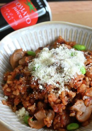 トマトジュース＆ドライトマトのピラフ-レシピのメイン写真