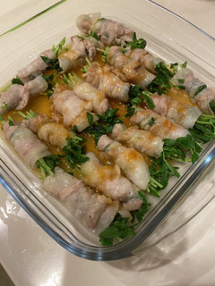 豆苗の豚バラ巻き-レシピのメイン写真