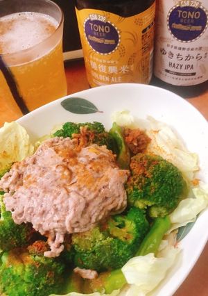 ブロッコリーと豚肉のレンチン炒め-レシピのメイン写真