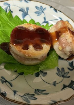 レンコンのはさみ焼き✨レモン風味ソース-レシピのメイン写真