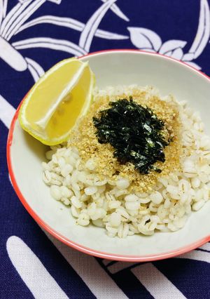 甘酸っぱい押し麦　きび砂糖レモン胡麻海苔-レシピのメイン写真