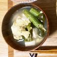 オクラとピーマンの【冷凍】水餃子スープ