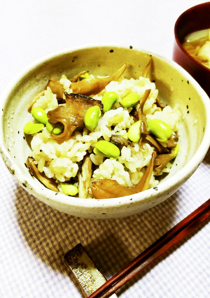 舞茸と枝豆の混ぜご飯-レシピのメイン写真