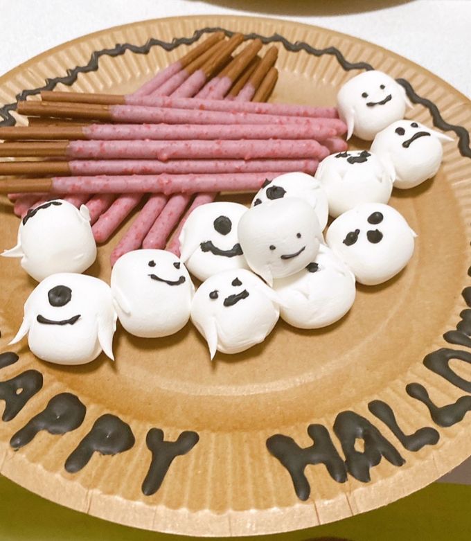 ハロウィンに】おばけマシュマロ by おにぎりちゃんレシピ