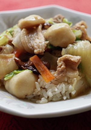 里いもと在り合わせ野菜の中華丼-レシピのメイン写真