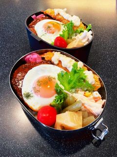 高校生弁当2022 10月11ロコモコ-レシピのメイン写真